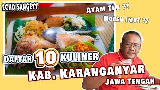 DAFTAR 10 Kuliner Kabupaten KARANGANYAR Jawa Tengah versi Mas Poer #kuliner #karanganyar
