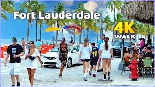 【4K】𝐖𝐀𝐋𝐊  ️ MIAMI  USA   4K video 𝐇𝐃𝐑  Fort Lauderdale 