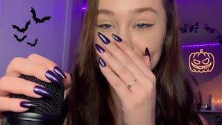 ASMR  halloween trigger words + long nail tapping