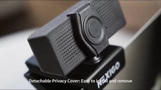 كاميرا ويب 1080P كاميرا ويب عالية الدقة مع ميكروفون وغطاء خصوصي، كاميرا كمبيوتر NexiGo N60
