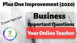 2020Business Improvement Exam SpecialPlus One Business studies ImprovementImportant Questions