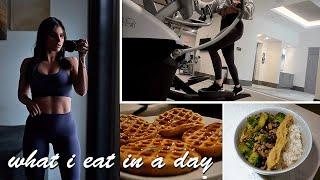 What I Eat In A Day  Healthy Meals HIIT Cardio Day In My Life Vlog