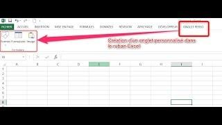 Ajouter un onglet personnalisé dans le ruban Excel - tous niveaux