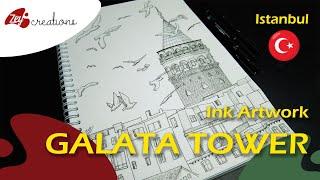 Galata Tower -  Istanbul  Drawing