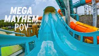 Mega Mayhem POV Rapids Water Parks NEW Water Coaster 2024