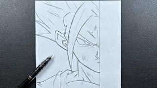 Anime sketch  how to draw gohan ssj2 - step-by-step