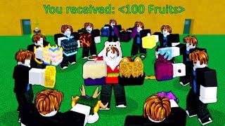 100 People Spin Fruits For Me in Blox Fruits GOD LUCK