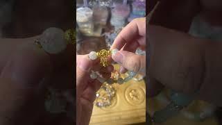 Gold dream catcher bracelet handmade jewelry DIY