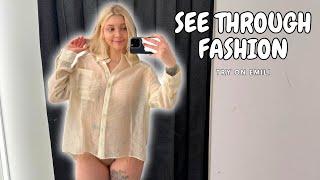 See-Through Try On Haul  Transparent Lingerie and Clothes  Try-On Haul 2024