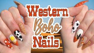 Western Boho Desert Nails  A Darn Tootin Good Time  Gel X Nails