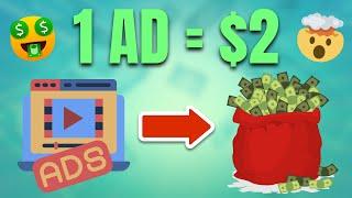 GET PAID $2 FOR EVERY AD YOU WATCH  Make Money Online 2024