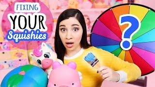 Squishy Makeovers Spin The Wheel  Fixing Your Squishies #28