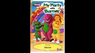 My Party with Barney 1998 VHS Kideo Starring Steven