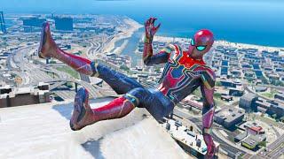 GTA 5 SPIDERMAN Ragdolls Compilation Falling Ragdoll Car Crash Bike Stunt Water Ragdoll 28