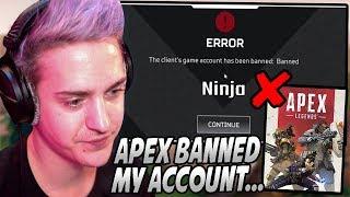 Ninja Got PERMANENTLY BANNED From Playing Apex Legends & Explains WHY It Happened...