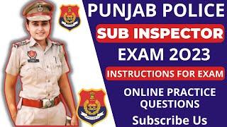 PUNJAB POLICE RECRUITMENT 2023  PP SI 2023 EXAM  PUNJAB POLICE SUB INSPECTOR EXAM 2023 PP SI EXAM