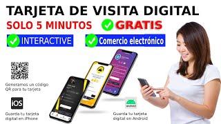 Cómo hacer una tarjeta de presentación digital gratis  Tarjeta De Visita Digital