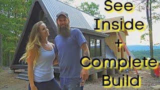 Couple Build Amazing A-Frame House in 2 Years  Start to Finish Off Grid Housing + INTERIOR Tour