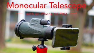 Adasion Monocular Telescope Review - Test with iPhone 13 Pro - Monocular Teleskop Amazon   4K