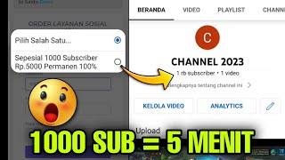 1000 SUBSCRIBER DALAM 5 MENIT  - Cara Menambah Subscriber Youtube 2023 Aman Permanen