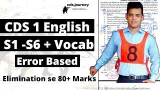 CDS 1 English PYQ - Ordering + Vocab+Error-Elimination Method