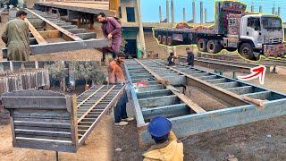 Making 48 Feet long Truck Trailer chassis Handmade Manufacturing of Truck Tariler Body Frame