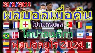 ผลบอลเมื่อคืน-โปรแกรมบอลคืนนี้ยูโร 2024 โคปาอเมริกาโคซาฟา คัพ เจลีกตารางคะแนน2662024