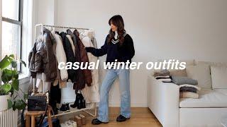 CASUAL WINTER OUTFITS  cozy winter lookbook