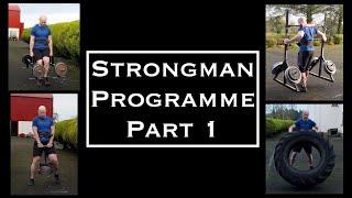 Strongman Training Programme Part 1 - Weighted carries  Yoke Farmers & Duck Walk. Tyre flips grip