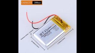 Литий-полимерный аккумулятор 37 в 402030. 200 мА · ч Lithium polymer battery