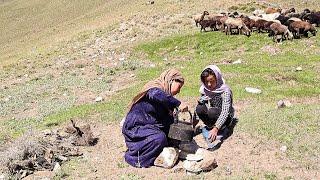 Daily Routine Village Life in Afghanistan  Nomadic Girls in Mountains
