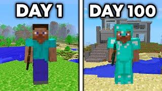 I Spent 100 Days in Minecrafts Oldest Version