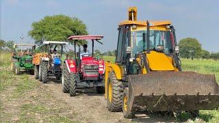 JCB 3dx Xpert Loading Mud Trolley  New Holland 3630  John deere Tractor  4wd Mahindra Arjun NOVO