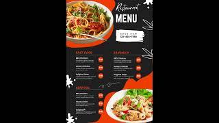 Restaurant MenuMenu Flyer Template Menu DesignCanva Editable Menu Food Menu