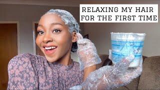 HOW TO RELAX YOUR NATURAL HAIR  DARK AND LOVELY HAIR RELAXER REVIEW