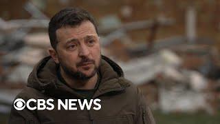 Extended interview Ukraines President Volodymyr Zelenskyy speaks with CBS News