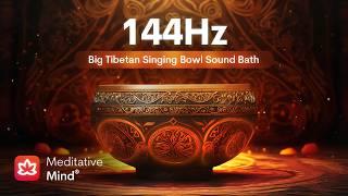 144Hz  BIG TIBETAN Singing Bowl Sound Bath  The Deepest Healing Frequency