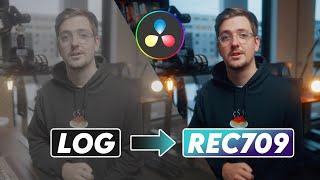 How To EASILY Convert Log To Rec709 In Davinci Resolve