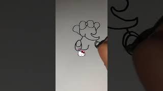 How to draw a kawaii elephant #shorts