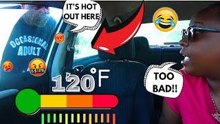 LOCKING HIM OUT THE CAR IN 120 DEGREE HEAT WAVE PRANK  MUST WATCH *HILARIOUS REACTION*