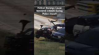 Hellcat Durango Cop Chase end BADLY #trx #ram #srt #srt8 #trackhawk #dodge #1000hp #hellcat #fastcar