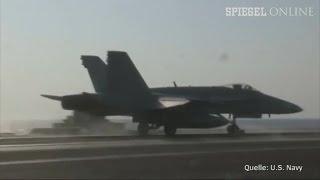 Kampf gegen IS-Terrormiliz USA fliegen Luftangriffe in Syrien  DER SPIEGEL