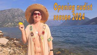 Mila naturist. Opening of the 2024 season. naturism and nudism.