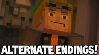 Minecraft Story Mode - Episode 4 - ALL ALTERNATE ENDINGS