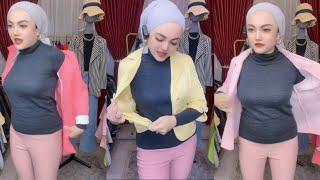 Hijab Style Try On Random Blazer Premium Many Choices of Colors and Models