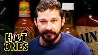 Shia LaBeouf Sheds a Tear While Eating Spicy Wings  Hot Ones