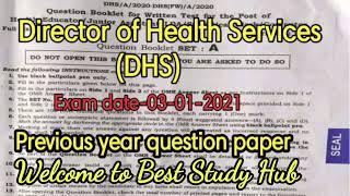 Director of Health Services DHS  Previous year paper  Junior assistant  LDA
