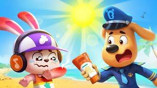 Pipi Rabbit Got a Sunburn  Safety Tips  Kids Cartoons  Sheriff Labrador