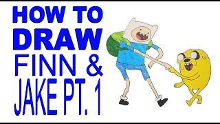 How to draw Finn and Jake Part 1 Adventure Time