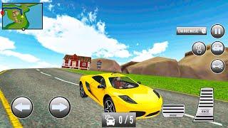 Yellow Car Taxi Driver Simulator - US Taxi Car Offroad Driving #2 - Gameplay Android